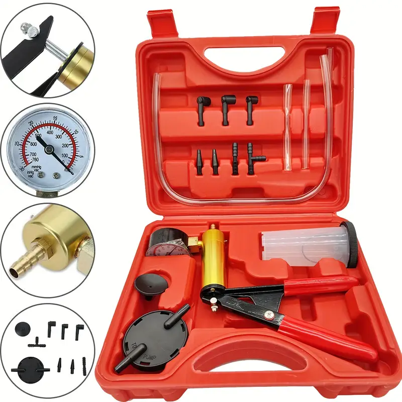 Kit de purge de freins et d'embrayage 2 en 1 avec pompe à vide