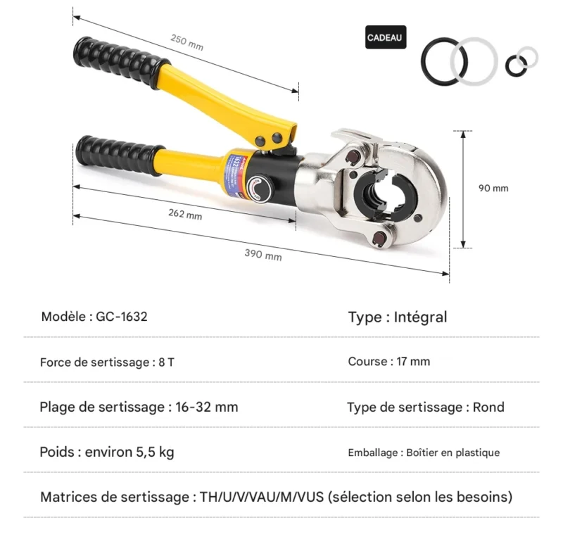 ⁦Pince à sertir multicouche hydraulique⁩ - الصورة ⁦2⁩