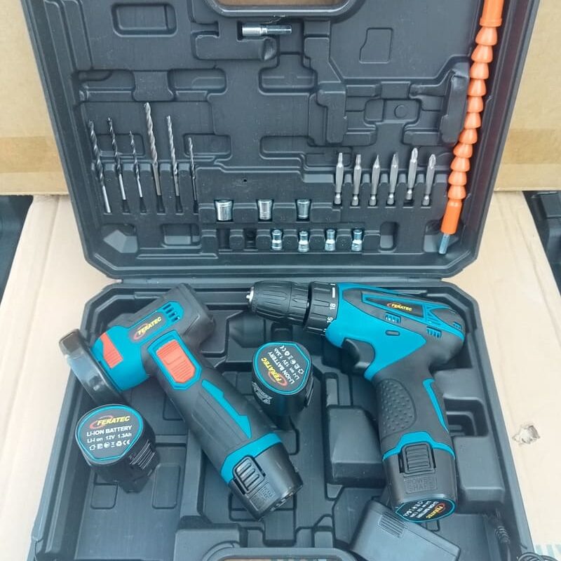 Kit de Perceuse Visseuse +Mini Meuleuse